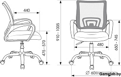 Кресло Бюрократ CH-695NLTSL черный TW-01 TW-11 сетка/ткань крестов. металл хром