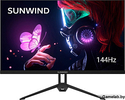 Монитор SunWind 27" SUN-M27BA108 черный IPS 3ms 16:9 HDMI матовая 280cd 178гр/178гр 2560x1440 144Hz 