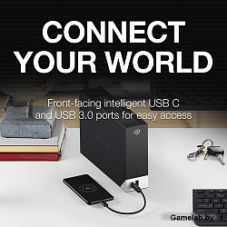 Жесткий диск Seagate USB 3.0 20Tb STLC20000400 One Touch Hub 3.5" черный USB 3.0 type C