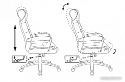 Кресло руководителя Бюрократ T-9928SL Fabric серый Italia 26 крестов. металл хром