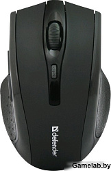 Беспроводная оптическая мышь Defender Accura MM-665 черный,6 кнопок,800-1200 dpi52665
