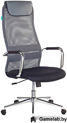Кресло руководителя Бюрократ KB-9N/DG/TW-12 темно-серый TW-04 TW-12 сетка/ткань с подголов. крестови