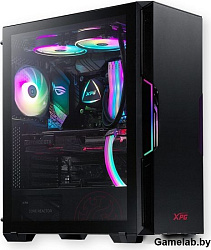 XPG STARKER BLACK (STARKER-BKCWW) (Midi-Tower, черный, TG, 120mm ARGB fan + 120mm fan)