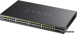 Гибридный L2 коммутатор PoE+ Zyxel NebulaFlex Pro GS2220-50HP, rack 19", 44xGE PoE+, 4xCombo (SFP/RJ