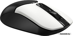 Мышь A4Tech Fstyler FG12S Panda белый/черный оптическая (1200dpi) silent беспроводная USB (3but)