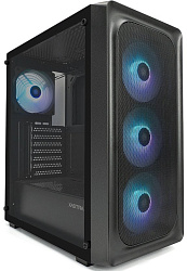 Корпус XASTRA  A407 4ARGB Black ATX/Mesh/ tempered glass / 4x120mm ARGB PWM fans/ A407-4FC12A