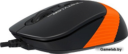 Мышь A4Tech Fstyler FM10 черный/оранжевый оптическая (1600dpi) USB (4but)