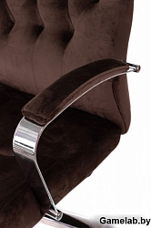 Кресло руководителя Бюрократ T-9928SL Fabric коричневый Italia 6 крестов. металл хром