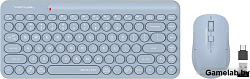 Клавиатура + мышь A4Tech Fstyler FG3200 Air клав:синий мышь:синий USB беспроводная slim Multimedia
