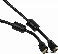 Кабель аудио-видео Ningbo HDMI-5M-MG HDMI (m)/HDMI (m) 5м. феррит.кольца Позолоченные контакты черны