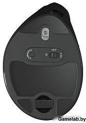 Мышь Оклик 990MW черный оптическая (2400dpi) silent беспроводная BT/Radio USB для ноутбука (9but)