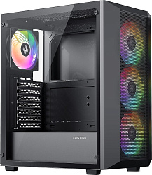 Корпус XASTRA  A406 4ARGB Black ATX/Mesh/ tempered glass / 4x120mm ARGB PWM fans/ A406-4FC12A