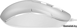 Мышь A4Tech Fstyler FM26 серебристый/белый оптическая (2000dpi) USB для ноутбука (4but)