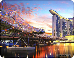 Коврик для мыши Buro BU-M80007 рисунок/город