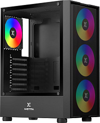 Корпус XASTRA  A301 4FRGB  Black ATX/Mesh/ tempered glass / 4x 120mm FC120-FRGB fans/ A301-BK-FC120F