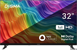 Телевизор LED Digma 32" DM-LED32SBB33 Яндекс.ТВ Frameless черный/черный FULL HD 60Hz DVB-T DVB-T2 DV