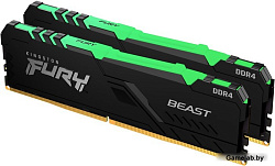 Kingston 16GB DDR4 3600MHz DIMM FURY Beast Black RGB XMP KF436C17BB2AK2/16 kit 2x8Gb, CL17, 1.35V 28