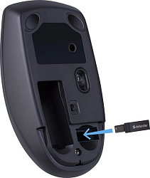 Мышка USB OPTICAL WRL MB-985 BLACK 52985 DEFENDER