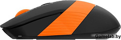 Мышь A4 Fstyler FG10 черный/оранжевый оптическая (2000dpi) беспроводная USB