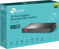 Коммутатор TP-Link TL-SG1210MP 9G 1GBIC 8PoE+ 123W неуправляемый