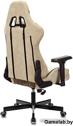 Кресло игровое Бюрократ VIKING 7 KNIGHT Fabric коричневый текстиль/эко.кожа с подголов. крестовина м