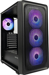 Корпус XASTRA  A407 4ARGB Black ATX/Mesh/ tempered glass / 4x120mm ARGB PWM fans/ A407-4FC12A