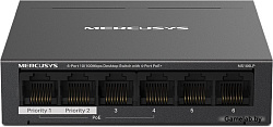 Mercusys MS106LP, настольный коммутатор с 6 портами 10/100 Мбит/с (4 порта PoE+)