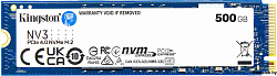 SSD KINGSTON NV1 500Гб M.2 NVMe 3D NAND TLC Скорость записи 1700 Мб/сек. Скорость чтения 2100 Мб/сек