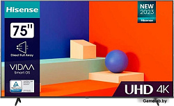 Телевизор LED Hisense 75" 75A6K черный 4K Ultra HD 60Hz DVB-T DVB-T2 DVB-C DVB-S DVB-S2 USB WiFi Sma