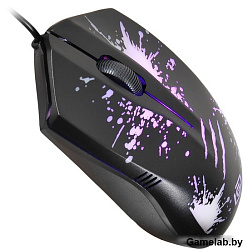 Мышь Оклик 398G черный оптическая (2400dpi) USB для ноутбука (4but)