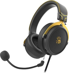 Наушники с микрофоном A4Tech Bloody M590i желтый/серый 1м мониторные USB оголовье (M590I SPORTS LIME