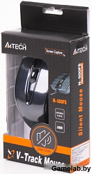 Мышь A4 V-Track Padless N-500FS черный оптическая (1000dpi) USB (4but)