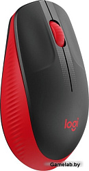 Мышь Logitech M190 красный/черный оптическая (1000dpi) беспроводная USB (2but)