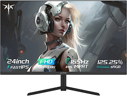 KTC 23.8" KTC H24T09P Black (IPS, 1920x1080, HDMI+HDMI+DP+DP, 1 ms, 178°/178°, 300 cd/m, 1000:1, 165
