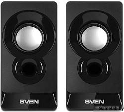 Колонки Sven 300 2.0 черный 6Вт