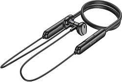 Гарнитура вкладыши Hoco ES67 черный беспроводные bluetooth шейный обод