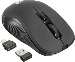 Мышь Oklick 610MWC черный оптическая (1600dpi) беспроводная USB/USB-C (5but)