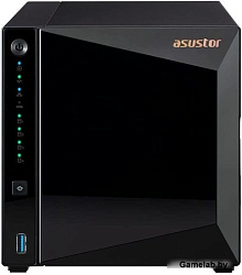 ASUSTOR AS3304T V2 4-Bay NAS/MPl/ARM64 64-bit 1.7GHz/2GBDDR4/noHDD,LFF(HDD,SSD),/1x2.5GbE(LAN)/3xUSB