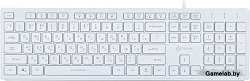 Клавиатура Oklick 550ML белый USB slim Multimedia LED