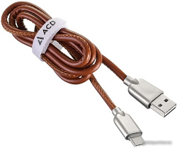 ACD Кабели USB ACD USB кабель ACD-Allure Type-C ; USB-A Кожа, 1м, коричневый (ACD-U926-C2N)