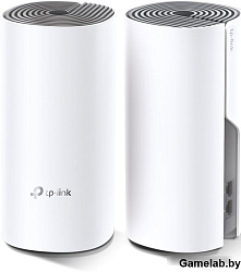 Бесшовный Mesh роутер TP-Link Deco E4 (DECO E4(2-PACK)) AC1200 10/100BASE-TX белый (упак.:2шт)