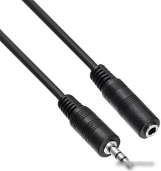 Кабель-удлинитель аудио Buro Jack 3.5 (m)/Jack 3.5 (f) 2м. черный (BAAC003-2)