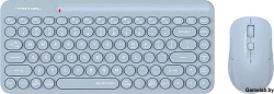 Клавиатура + мышь A4Tech Fstyler FG3200 Air2 клав:синий мышь:синий USB беспроводная slim Multimedia