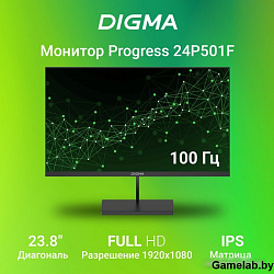 Монитор Digma 23.8" Progress 24P501F черный IPS LED 5ms 16:9 HDMI M/M матовая 250cd 178гр/178гр 1920