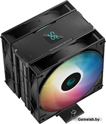 Кулер DEEPCOOL AG400 DIGITAL PLUS LGA1700/1200/115X/AM5/AM4 (9шт/кор, TDP 220W, PWM, DUAL ARGB Fan 1