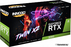 INNO3D RTX3060 TWIN X2 12GB GDDR6 192bit DVI HDMI 3xDP RTL {10} (796) (102091)