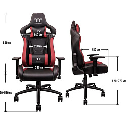 Кресло игровое Thermaltake UFT черный эко.кожа