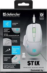 Мышка USB OPTICAL GAMING WHITE STIX GM-009  52009 DEFENDER