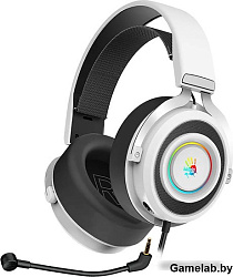 Наушники с микрофоном A4Tech Bloody G535 белый/черный 2м мониторные USB оголовье (G535 (BLACK+WHITE)