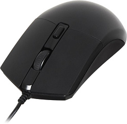 Мышь Оклик 207M черный оптическая (2400dpi) USB (4but)